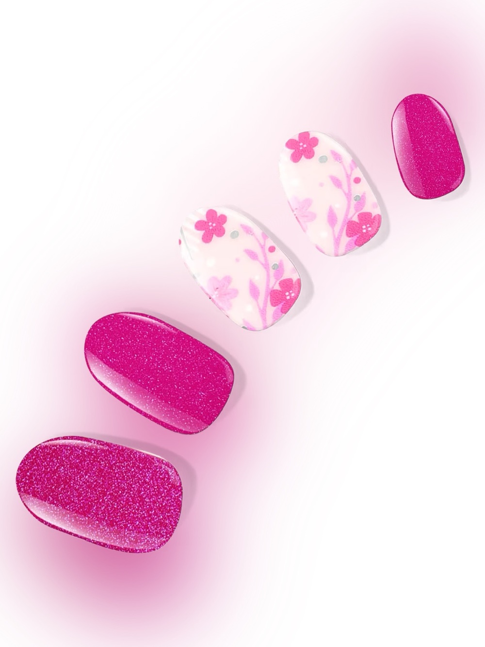 Dashing Diva Gloss Ultra Shine Gel Nail Strips - Fleur Flair, NEW - Picture 3 of 7